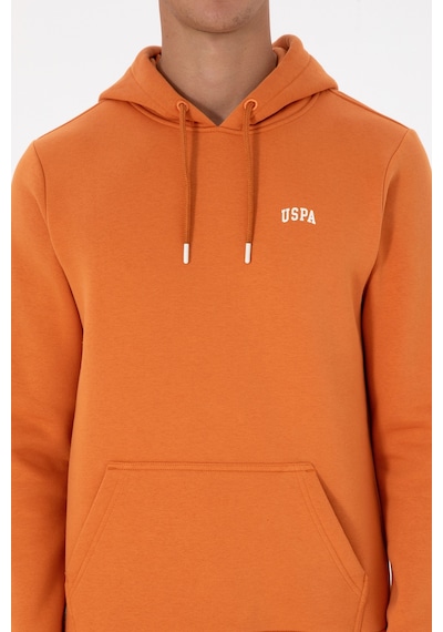 U.S. Polo Assn. Erkek Regular Fit Kapüşonlu Şardonlu Bakır Basic Sweatshirt 50315582-VR182