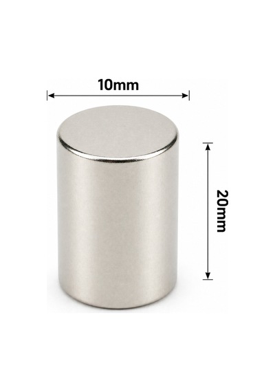 1 Adet - 10x20 Mm Neodyum Mıknatıs Neodim Magnet Yuvarlak
