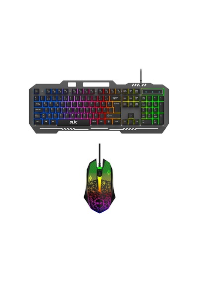 105 Tuş 2'li Fare Ve Klavye Set Kablolu Rgb Led Işıklı Oyuncu Klavye & Mouse Seti Diğer