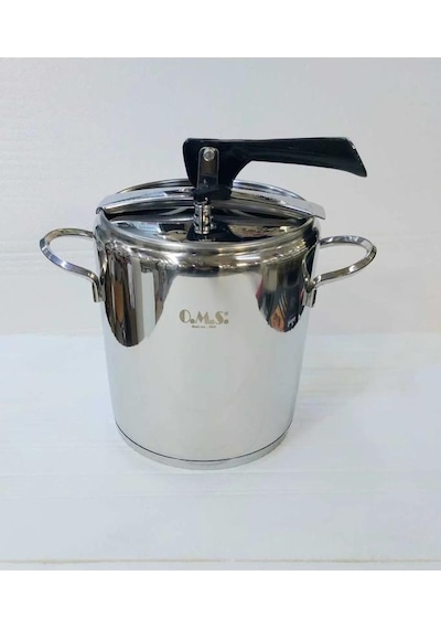 Oms 5110 Silindir Klasik Düdüklü Tencere 7 Litre Silver Gri