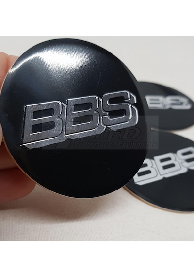 Jant Göbeği Arma Bbs 80Mm Büyük Alüminyum Yapıştırma 4'Lü Siyah