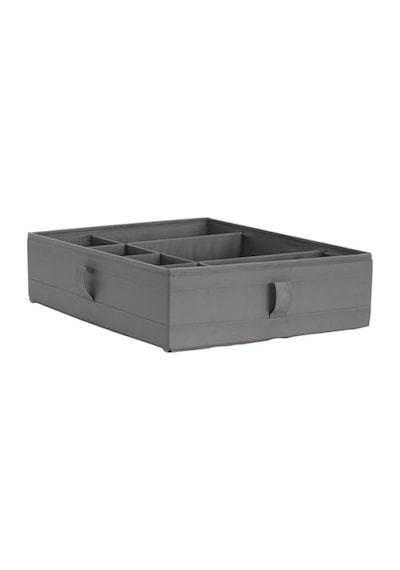 Koyu Gri Renk Bölmeli Çekmece İçi Organizer Kutu 44x34x11 Cm 0