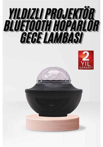 Çok Renkli Projektör Lamba Disko Topu Gece Lambası Kablosuz Beyaz 23198335