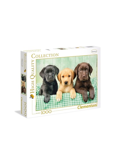 Clementoni - 1000 Parça Hq Collection Yetişkin Puzzle - Üç Labrador