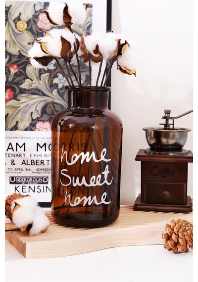 Home Sweet Amber Cam Vazo Kahverengi Kahverengi