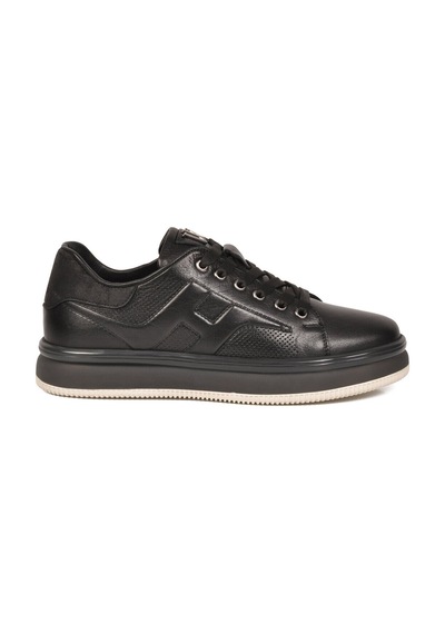 Voyager Siyah Hakiki Deri Erkek Casual Sneaker Memory Taban Premium Casual Ayakkabı M030 M