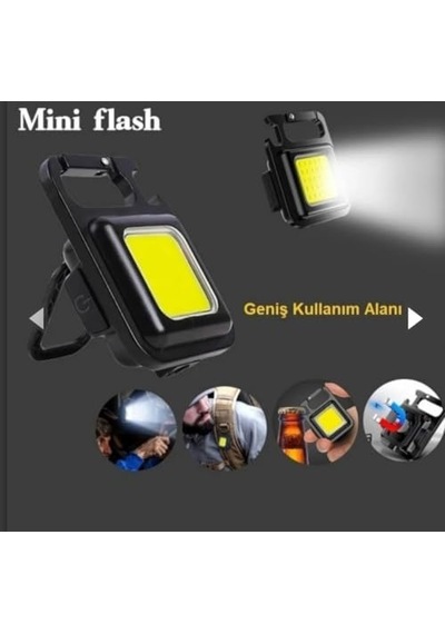 Mini Manyetik Led Kamp Lambası, 30 Led, 3 Mod, Şarj Edilebilir, Anahtarlık, Oto Tamir Lambası