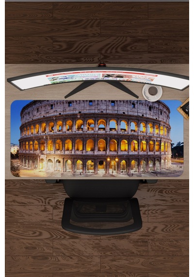 Roma İtalya V1 90x40 Xxl Gaming Kauçuk Kaymaz Taban Mouse Pad Fare Altlığı