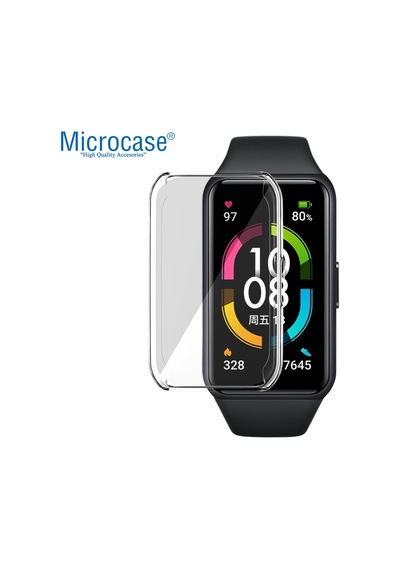Microcase Honor Band 6 Önü Kapalı Tasarım Silikon Kılıf