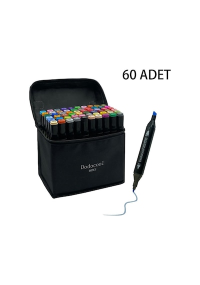 Dodocool 60 Li Çift Uçlu Touch Marker Art Tasarım Kalem Seti İthal Ürün