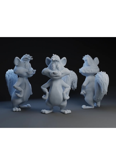 Baskı Pepe Le Pew Figür Pla Malzeme 12 Cm 3d Yazıcı