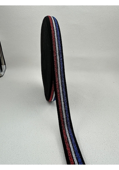 Paşateks 2-2.5 Cm Cm Simli Dokuma Lastik-5 Metre-siyah