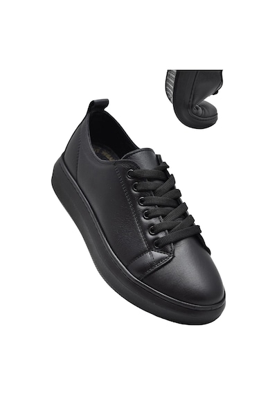764 Full Ortopedik Taban Hakiki Deri Günlük Kadın Ayakkabı Kadın Sneakers Siyah