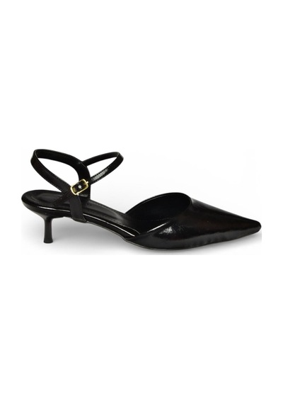 Fox Shoes Y480259860 Siyah Rustik Mini İnce Topuklu Sivri Burun Kadın Ayakkabı Siyah