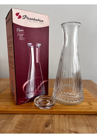 Paşabahçe Elysia Karaf - Kapaklı Su Şişesi Sürahi 940cc