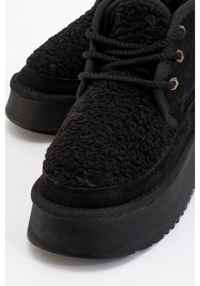 Luvishoes Luvi Shoes Tyson Siyah Süet Kürklü Kalın Taban Bağcıklı Kadın Spor Bot Siyah Süet Luvishoes Luvi Shoes Tyson Siyah Süet Kürklü Kalın Taban Bağcıklı Kadın Spor Bot Siyah Süet