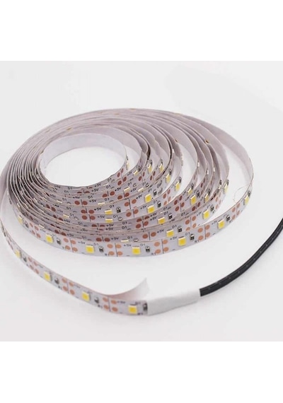 5v Beyaz Şerit Led 5mm, 120 Led/metre, 6500k, Ip20, İç Mekan, 5 Metre Paket Beyaz