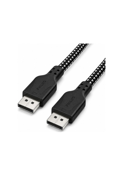 Philips Swr3139b 2 Metre Örgülü Displayport 1.4 Kablo, Dsc, 8k 60hz, 4k 240hz, 2k 360hz, 1080p 480hz, Hdr, 32.4 Gbps Dp Kablo 59400937