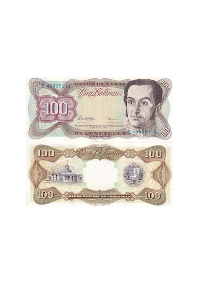 Venezuela 1998 Yılı 100 Bolivares Yabancı Kağıt Para Çil Unc Koleksiyon Para