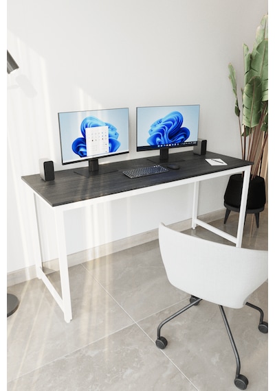 Siyah/beyaz 160x60 Çalışma Masası, Bilgisayar Masası, Ofis Masası, Metal Ayaklı Siyah Beyaz Siyah/beyaz 160x60 Çalışma Masası, Bilgisayar Masası, Ofis Masası, Metal Ayaklı Siyah Beyaz