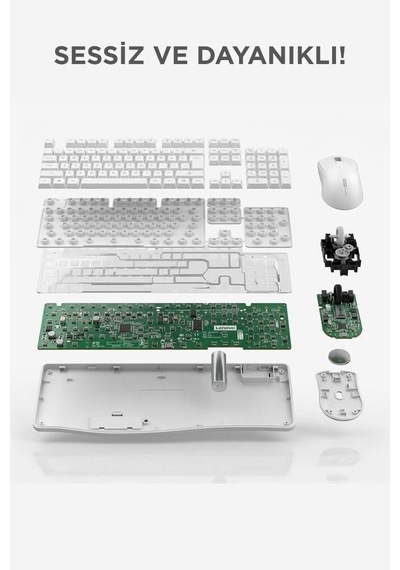 Premium Fare Cihaz Arayüz Usb Alıcılı Kablosuz Q Klavye Mouse Seti Kn230 Beyaz Diğer
