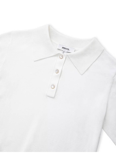 İpekyol Polo Yaka Triko Ekru Kadın Kazak Iw6260050177