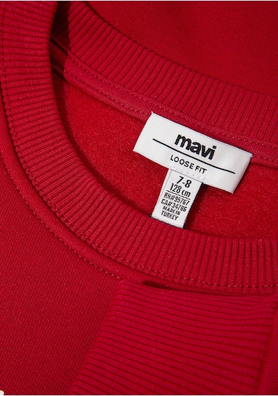 Mavi - Yılbaşı Temalı Kırmızı Sweatshirt 7s10180-70390