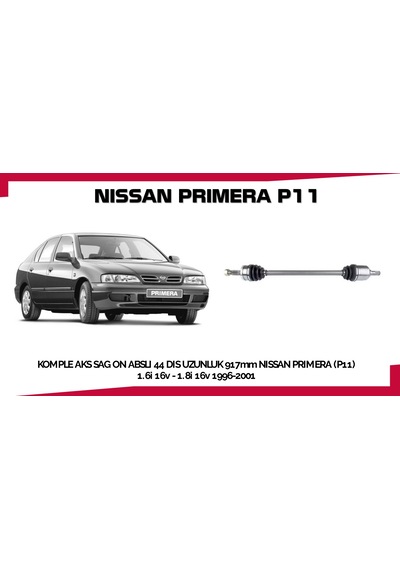 Aks Komple Sağ Primera 1,6 1996-2001 Abs Li Manuel
