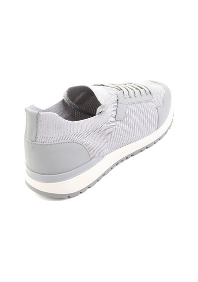 Bambi Gri Hakiki Deri Erkek Sneaker E01730580382