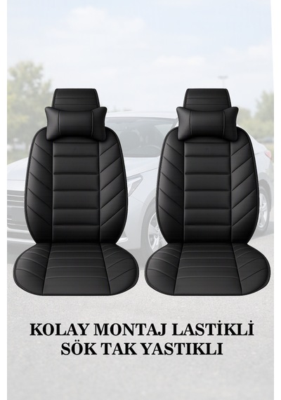 İbiza 2016 Uyumlu Siyah Renk Premium Lüks 2 Adet Minder Ve Yastık
