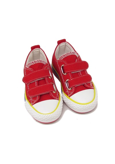 Kanuga Magl1202 Kırmızı Unısex Çocuk Çift Cırtlı Converse Kırmızı