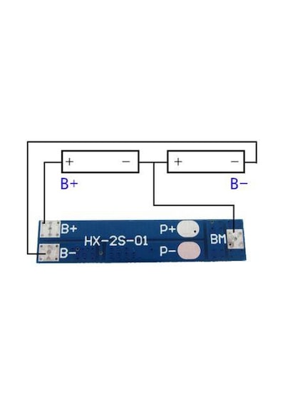 Elektronikport-2S 3A 7.4V Bms Koruma Kartı Lityum Batarya 18650 Li-İon Lipo Prot