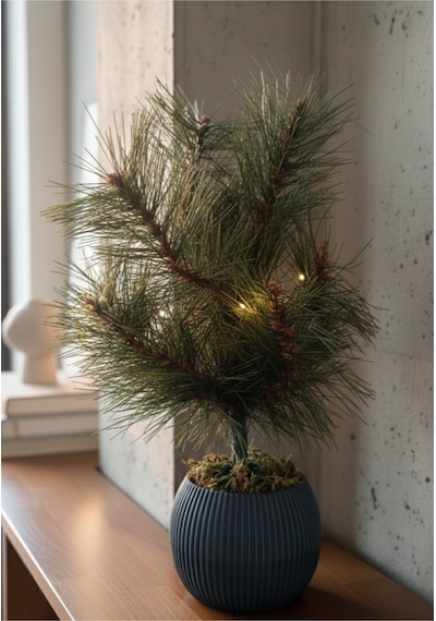 Masaüstü Dekoratif Mini Nordic Çam Ağacı 37 Cm Yeşil