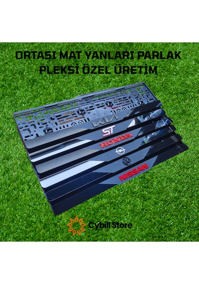Kia Logolu Mat Ortalı Parlak Pleksi Plakalık 2 Li Set Tüm Araçlarla Uyumlu 1 Takım 2 Adet 1 Takım 2 Adet