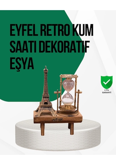 Ahşap Kum Saati - Vintage Tasarımlı Masa Dekoru