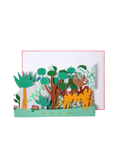 Meri Meri - Have A Wild Birthday Card - Vahşi Doğa Doğum Günü Kartı - 3d