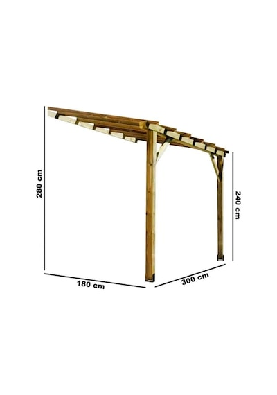Ahşap Sundurma Çardak Gölgelik Bahçe Pergola Tente