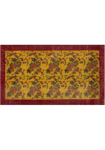 Eskitme Vintage %100 El Dokuma Halı 116x201 Cm 9818