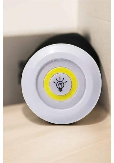 Spot Lamba Led Işık 3'lü Uzaktan Kumandalı Pilli Yapışkanlı Kablosuz Yeni Nesil 1