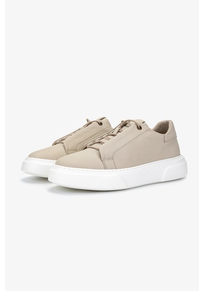 Valmenti Erkek Hakiki Deri Sneakers & Spor Ayakkabı 965 2617 Erk Ayk Y25 Bej Zuma Bej