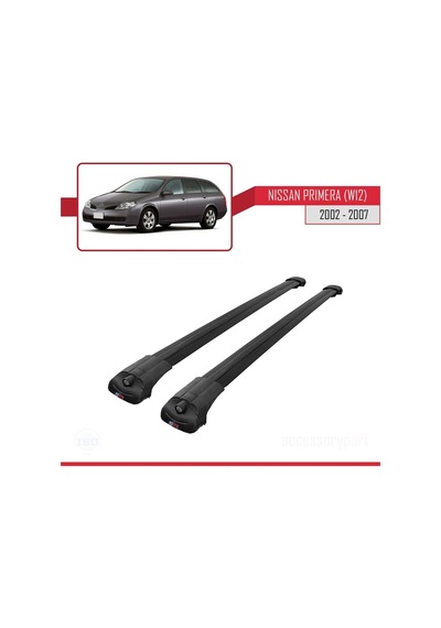 Nissan Primera W12 2002-2007 Arası İle Uyumlu Ace-1 Ara Atkı Tavan Barı Siyah