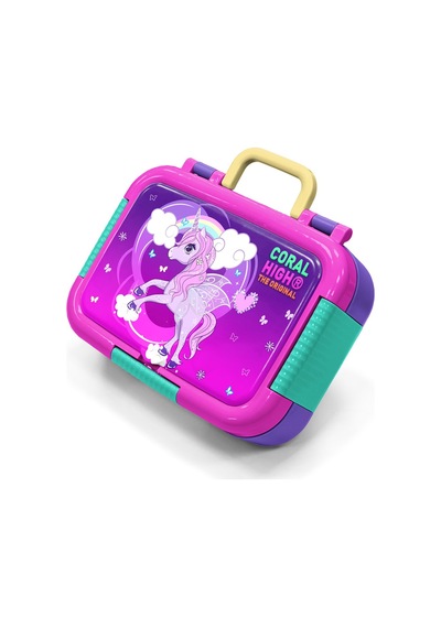 Coral High Kids Mor Pembe Unicorn Desenli Paslanmaz Çelik Beslenme Kabı 39230 Pembe