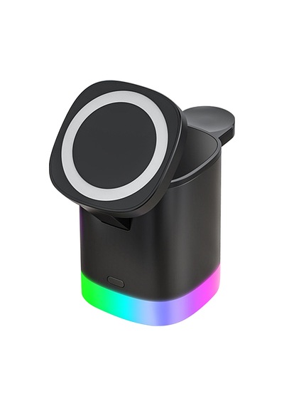 Acl Aw13 3'ü 1 Arada Rgb Işıklı Magsafe Kablosuz Şarj Standı