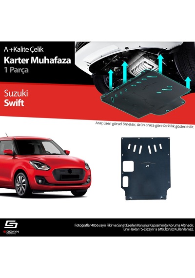 S-dizayn Suzuki Swift Çelik Karter Muhafaza 2018 Üzeri A+ Kalite