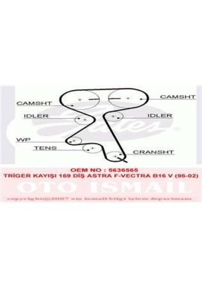 GATES 5369XS TRIGER EKSANTRIK KAYISI VECTRA CORSA 1.4 1.6 169x200