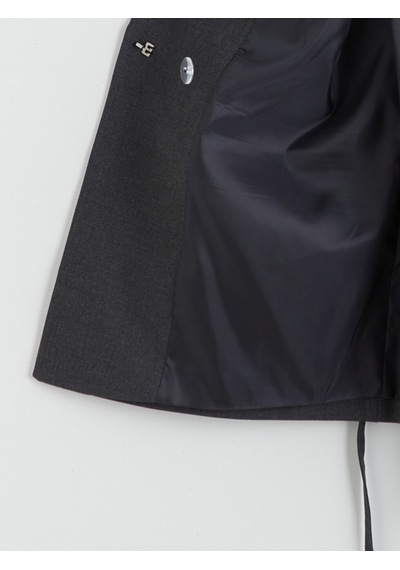 Lcw Modest Antrasit Beli Kuşaklı Kadın Blazer Ceket