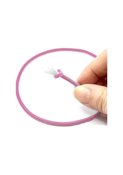 Pembe 5 Metre 2 Mm Yuvarlak Lastik Genel