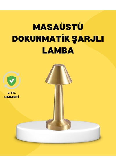 Hubrendy Tekno Kablosuz Led Masa Lambası 1800mah 3 Renk Aydınlatma Dokunmatik Diğer