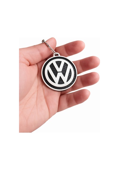 Volkswagen Logo Anahtarlık Siyah Beyaz Kauçuk Tasarım Araba Anahtarlığı Vw Aksesuar