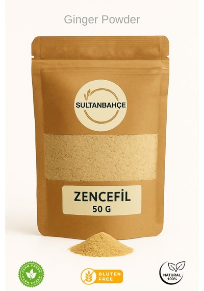 Sultanbahçe Doğal Toz Zencefil - 50 Gr - Katkısız Ve Taze Baharat - Öğütülmüş - Yüksek Kalite